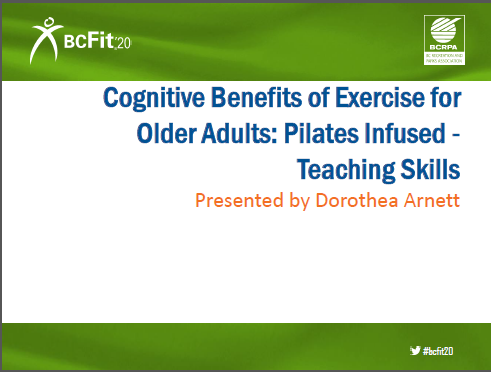 Cognitive Benefits of Exercise for Older Adults: Pilates Infused – Teaching Skills - Dorothea Arnett